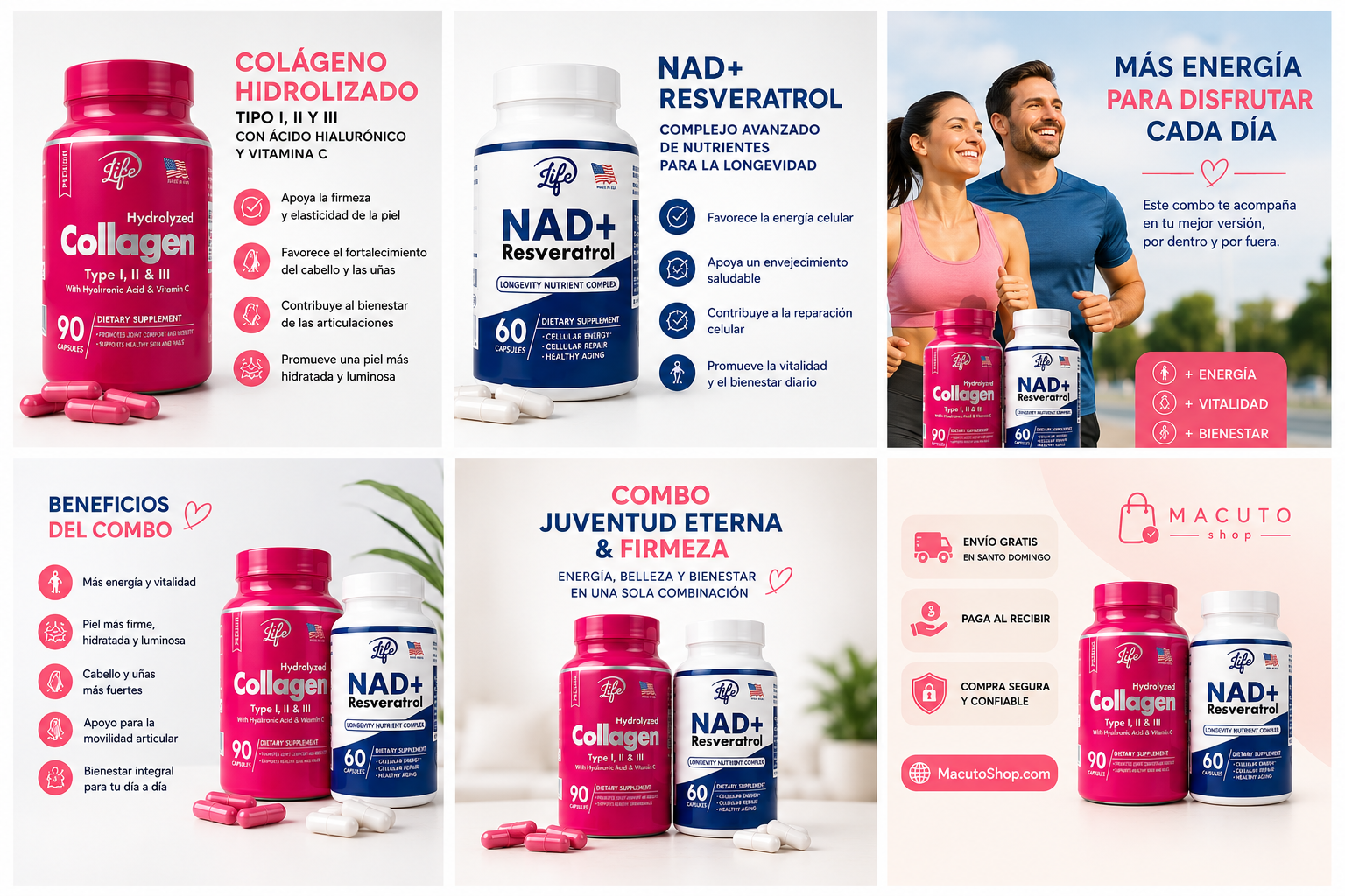 Combo Juventud Eterna & Firmeza | Colágeno + NAD+ Resveratrol