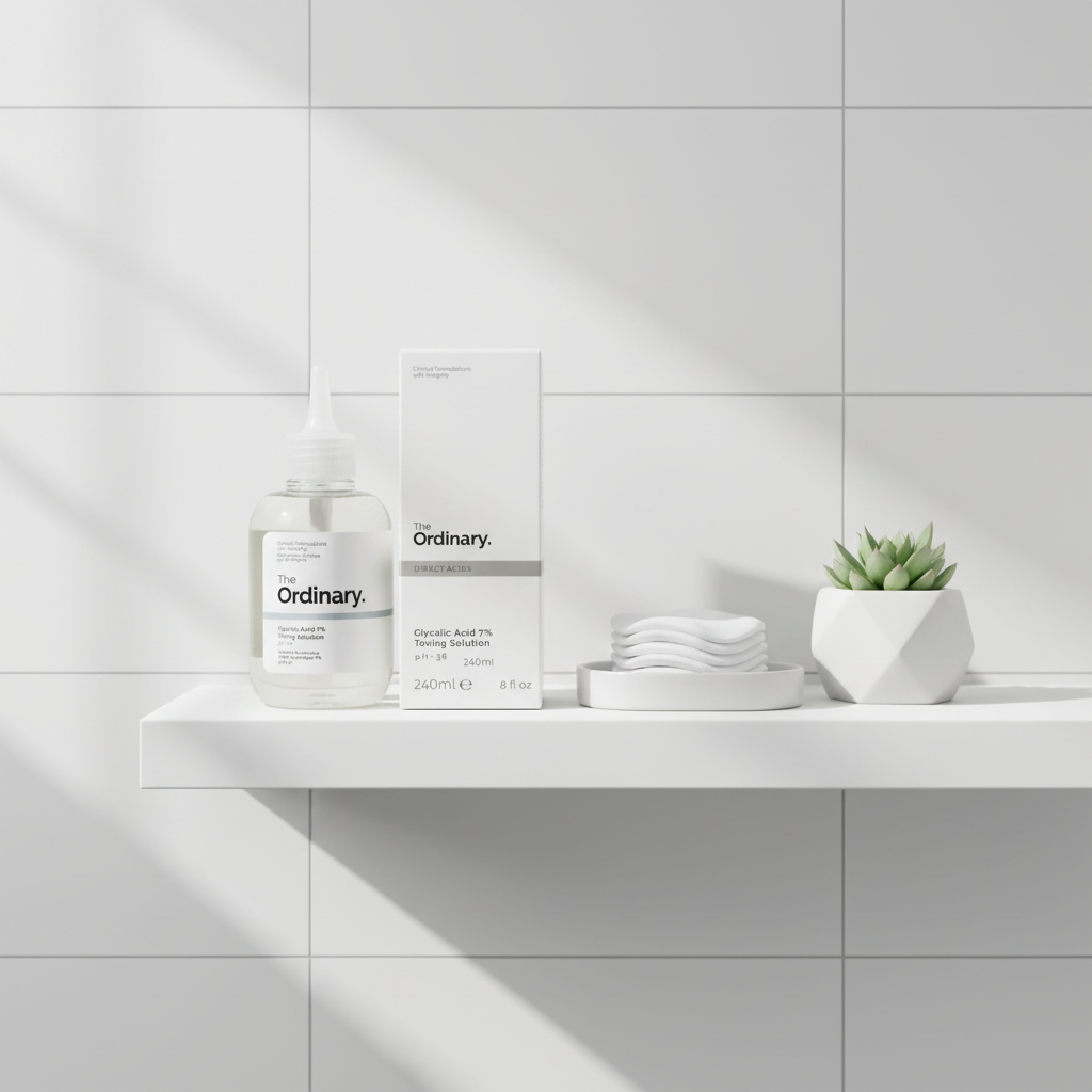 The Ordinary Tóner - Ambiente baño minimalista