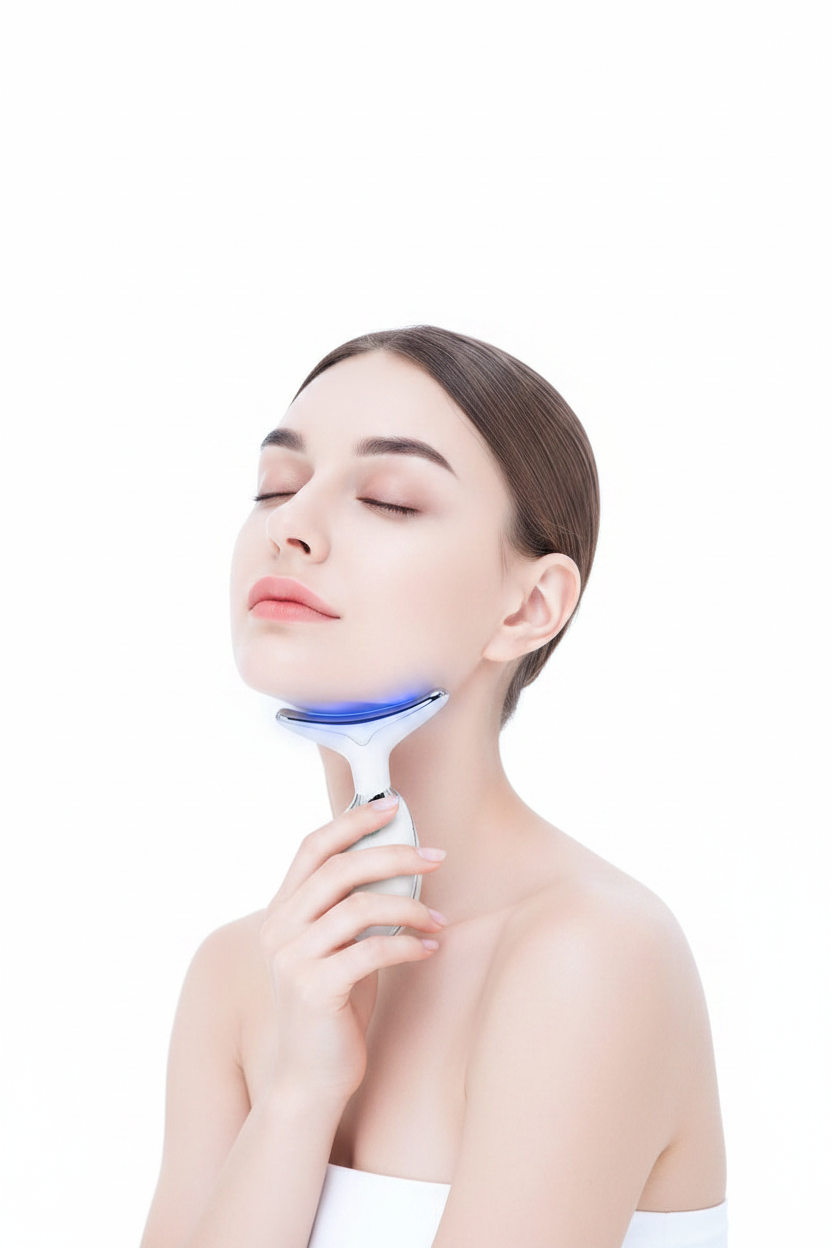 Masajeador LED - Mujer usando el dispositivo